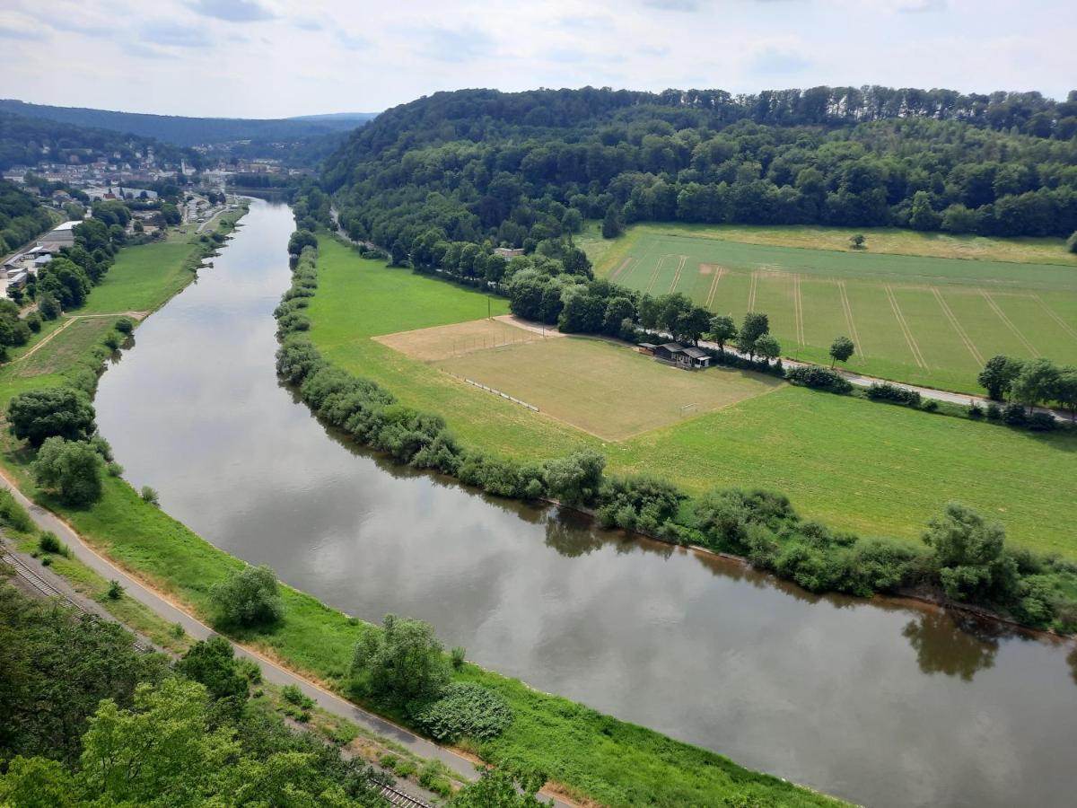Ferienhaus Am Weserberglandsee Lauenforde Exteriör bild